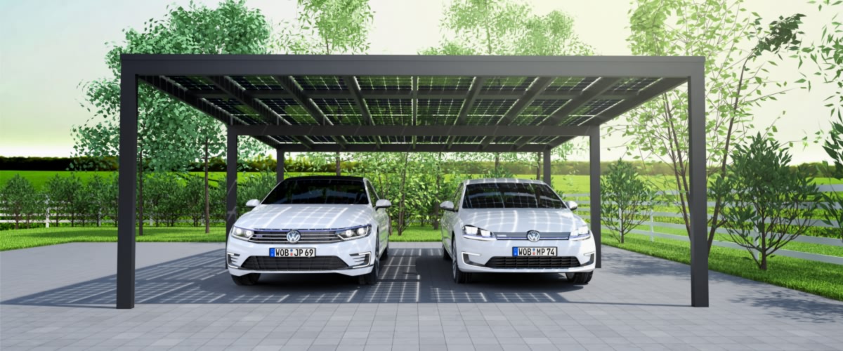 Solarcarport freistehend Aluminium